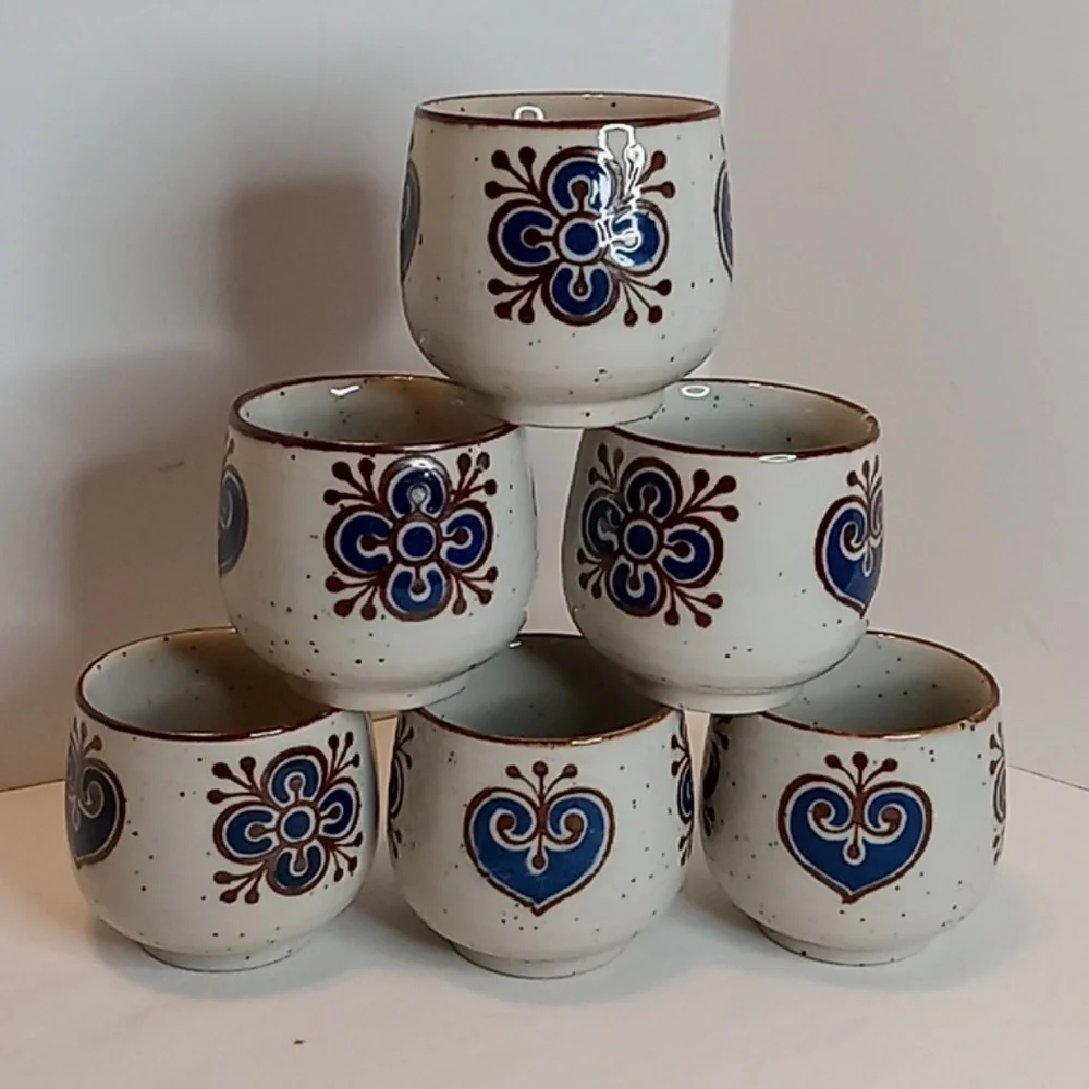 Cottagecore Vintage Handcrafted Otagiri Original Japanese Teapot With Six Cups